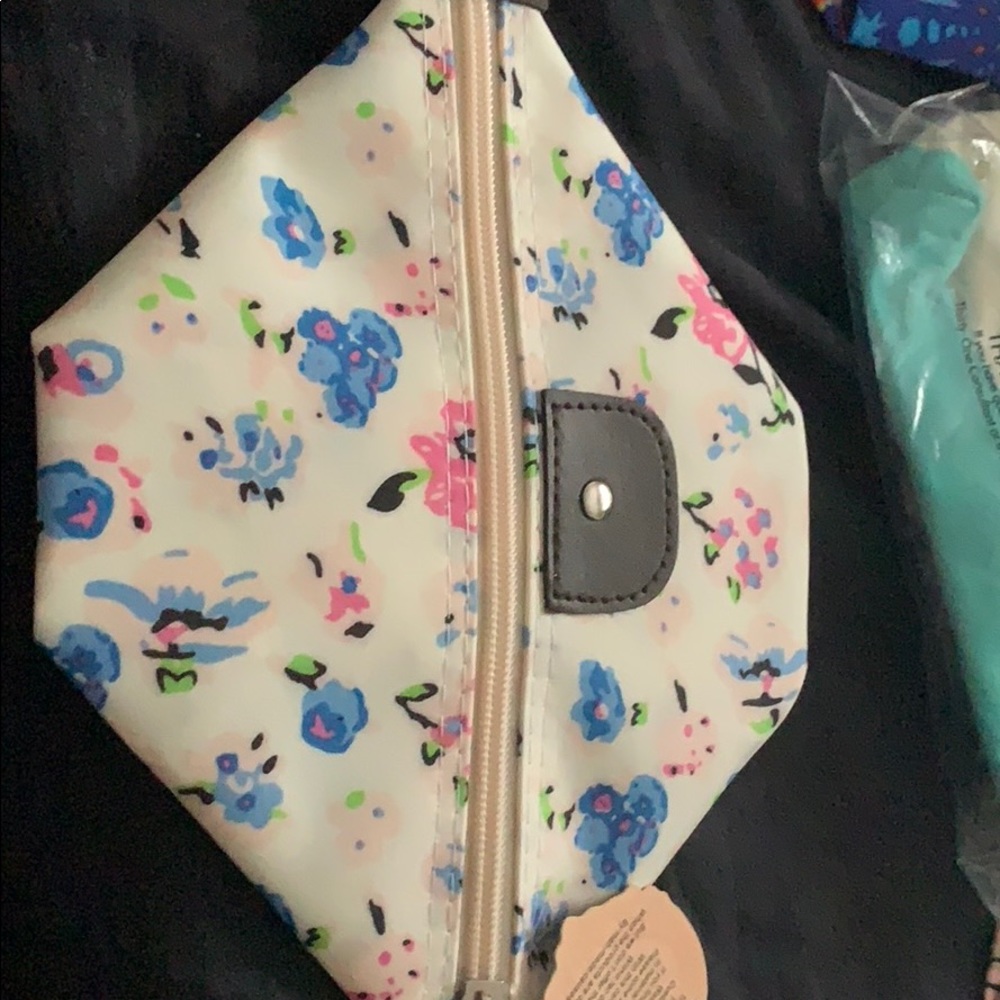 Hoyofo floral make up/ jewelry or other pouch